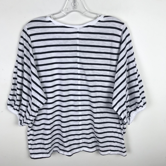 LOFT Striped Butterfly Sequin Tee Shirt #2096 - Picture 6 of 7